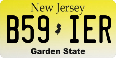 NJ license plate B59IER