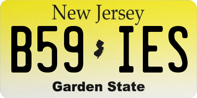 NJ license plate B59IES