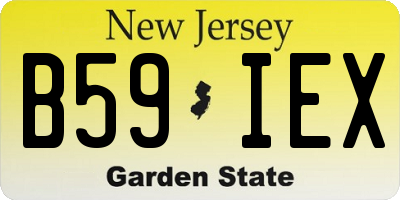 NJ license plate B59IEX