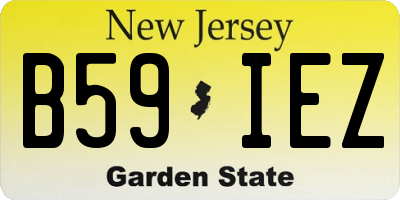 NJ license plate B59IEZ
