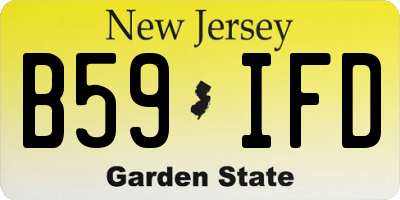 NJ license plate B59IFD