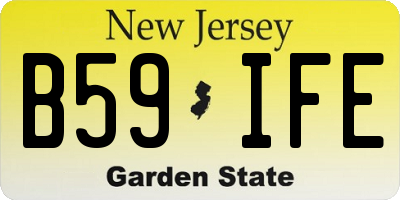 NJ license plate B59IFE