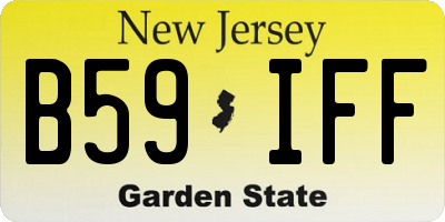 NJ license plate B59IFF