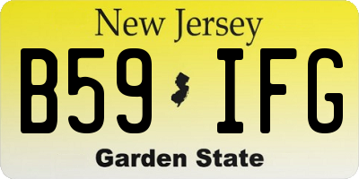 NJ license plate B59IFG