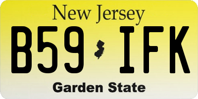 NJ license plate B59IFK