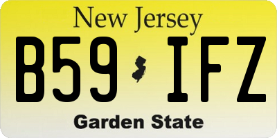 NJ license plate B59IFZ