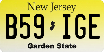NJ license plate B59IGE