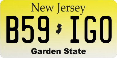 NJ license plate B59IGO