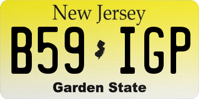 NJ license plate B59IGP