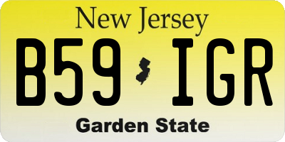 NJ license plate B59IGR