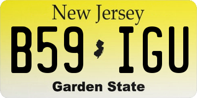 NJ license plate B59IGU