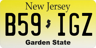 NJ license plate B59IGZ
