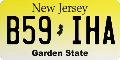 NJ license plate B59IHA