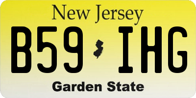 NJ license plate B59IHG