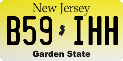 NJ license plate B59IHH