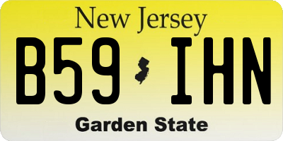 NJ license plate B59IHN