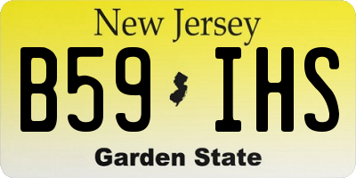 NJ license plate B59IHS