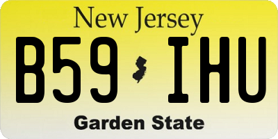 NJ license plate B59IHU