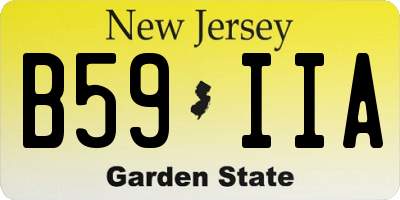 NJ license plate B59IIA