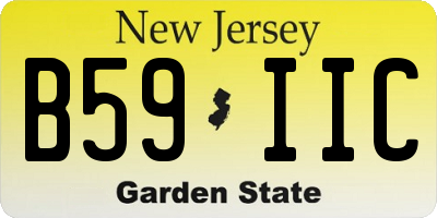 NJ license plate B59IIC