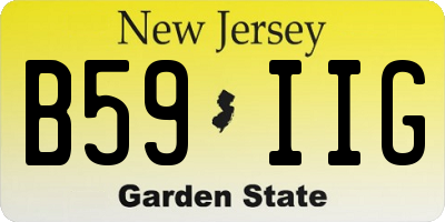 NJ license plate B59IIG