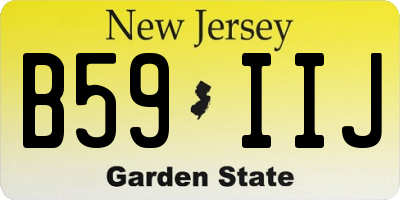 NJ license plate B59IIJ