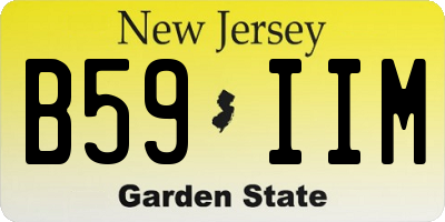 NJ license plate B59IIM