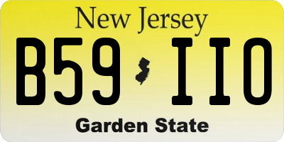 NJ license plate B59IIO