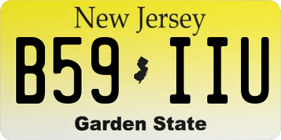 NJ license plate B59IIU