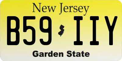 NJ license plate B59IIY