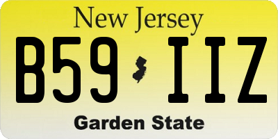 NJ license plate B59IIZ
