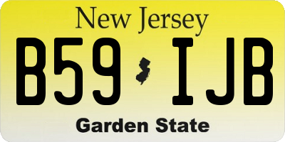 NJ license plate B59IJB