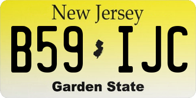 NJ license plate B59IJC