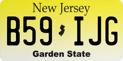 NJ license plate B59IJG