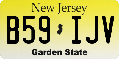 NJ license plate B59IJV