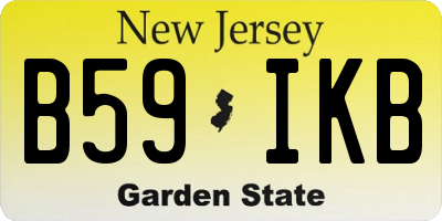 NJ license plate B59IKB