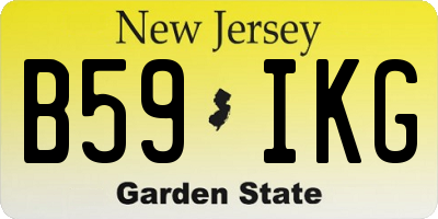 NJ license plate B59IKG
