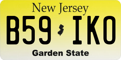 NJ license plate B59IKO