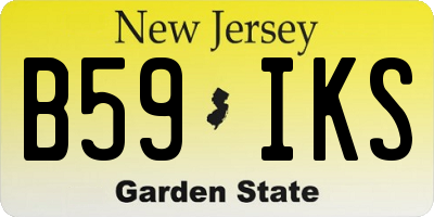 NJ license plate B59IKS