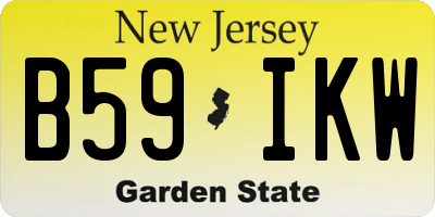 NJ license plate B59IKW