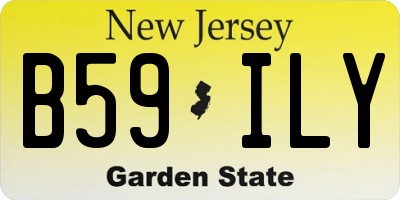 NJ license plate B59ILY