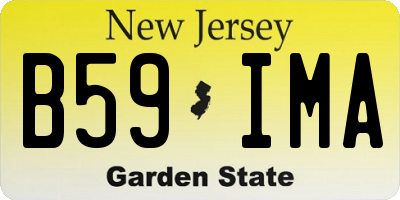 NJ license plate B59IMA