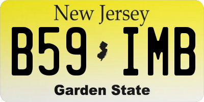 NJ license plate B59IMB