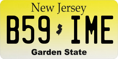 NJ license plate B59IME
