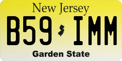 NJ license plate B59IMM