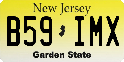 NJ license plate B59IMX