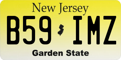 NJ license plate B59IMZ