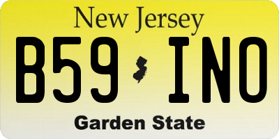 NJ license plate B59INO