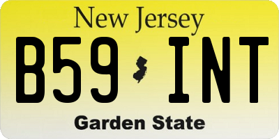 NJ license plate B59INT
