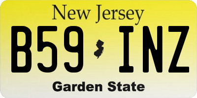 NJ license plate B59INZ